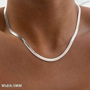 14k Gold Plated Herringbone Necklace